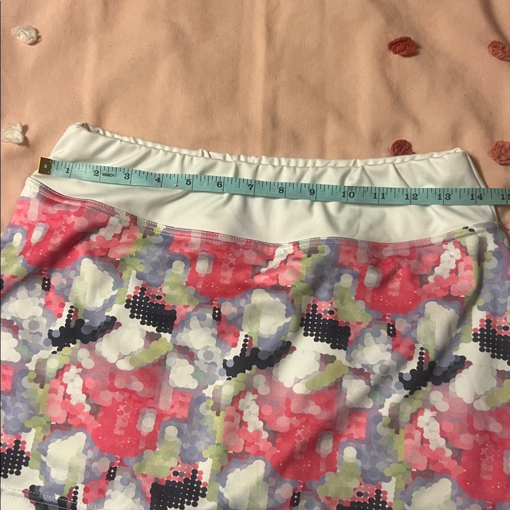 NWT Lija Tennis Golf Set Small White Multi Floral Skirt/Skort and Tank Top 2pc - Picture 5 of 14